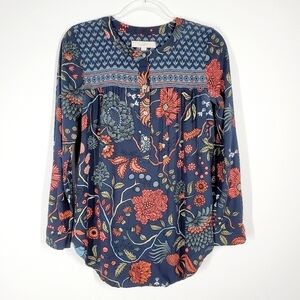 LOFT POP-OVER FLORAL TOP